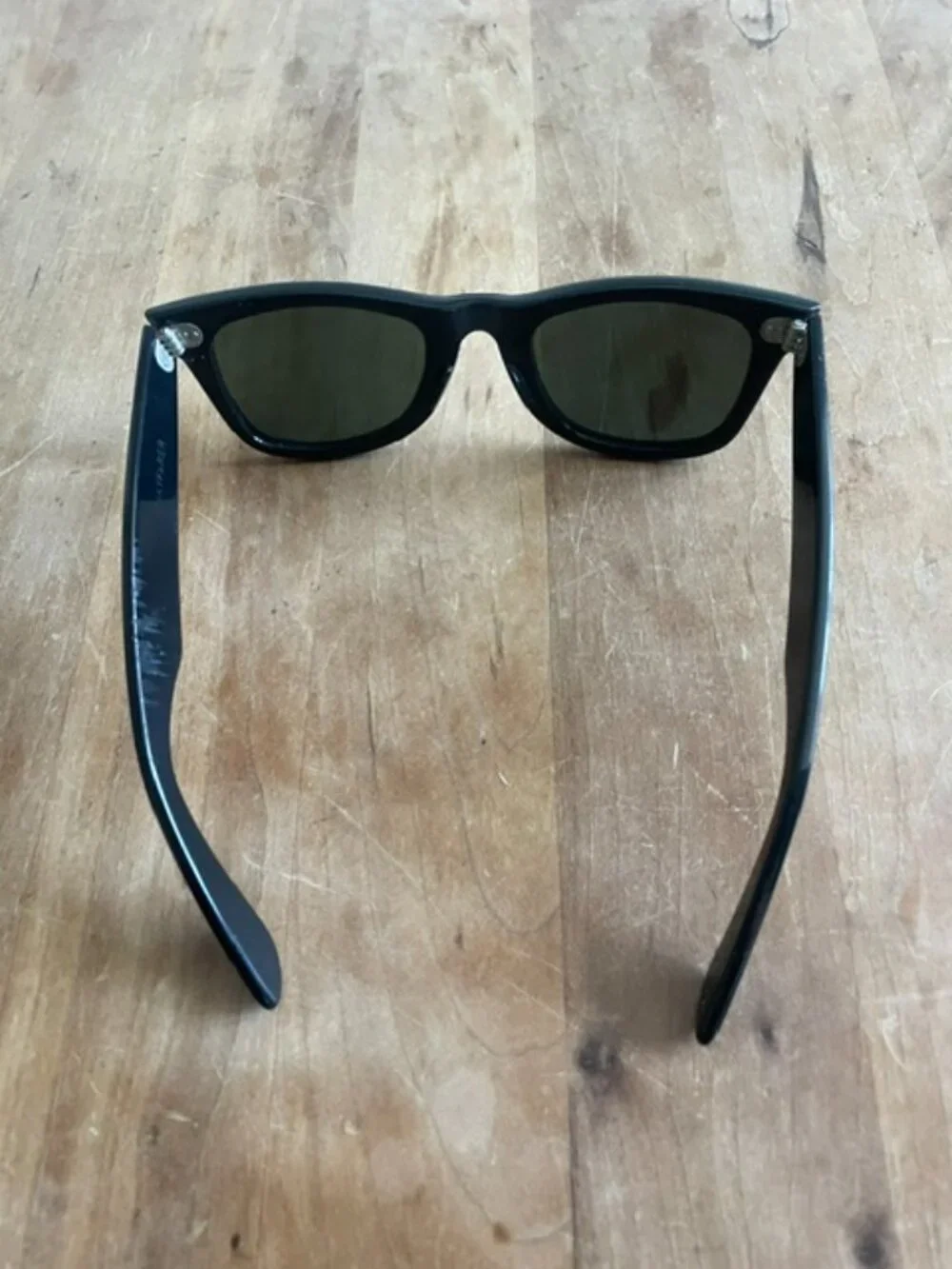 Vintage B&L Ray-Ban L2009 Black Acetate G15 Glass Lens Wayfarers 5024